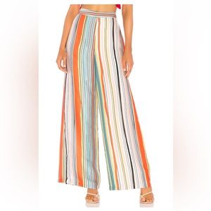 Lovers + Friends Zoey Wide Leg Pant in Aruba Stripe